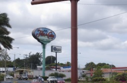Plakatte des Prsidenten sind allgegenwrtig in Managua, der nationale Rum Flor de Caa auch.